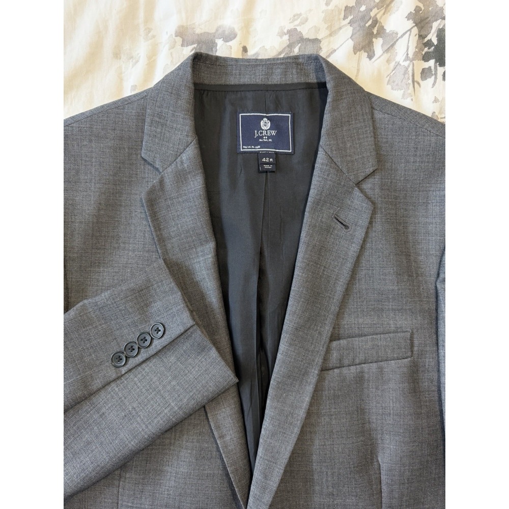 J.Crew Suit Jacket Sport Coat Blazer 100% Wool Gray Charcoal NWOT NEW Preppy